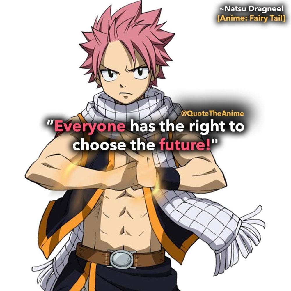 Top 5 BEST Natsu Quotes from Fairy Tail | by Quote The Anime | Medium, image size:1000x1000