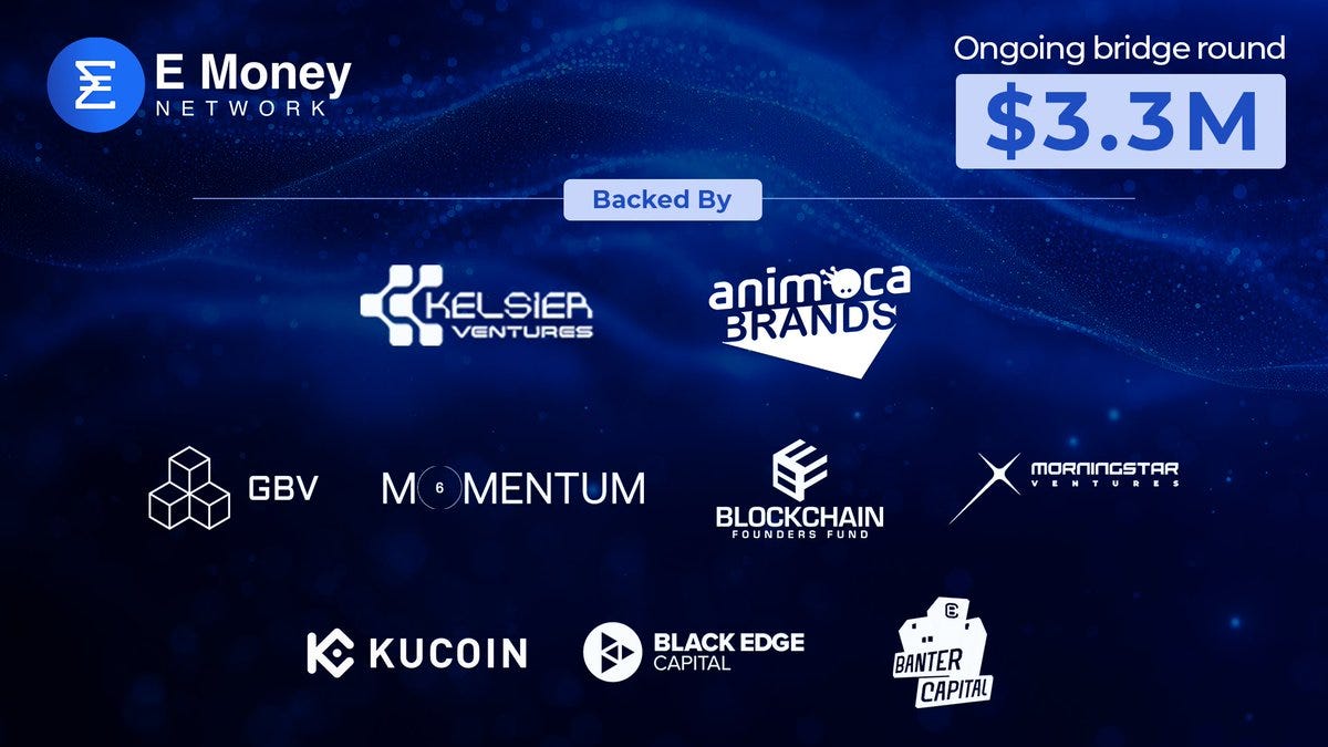 E Money Raises 3.3M in Bridge Round, Led by Animoca Brands | by Morningstar  Ventures | morningstar-ventures | Medium