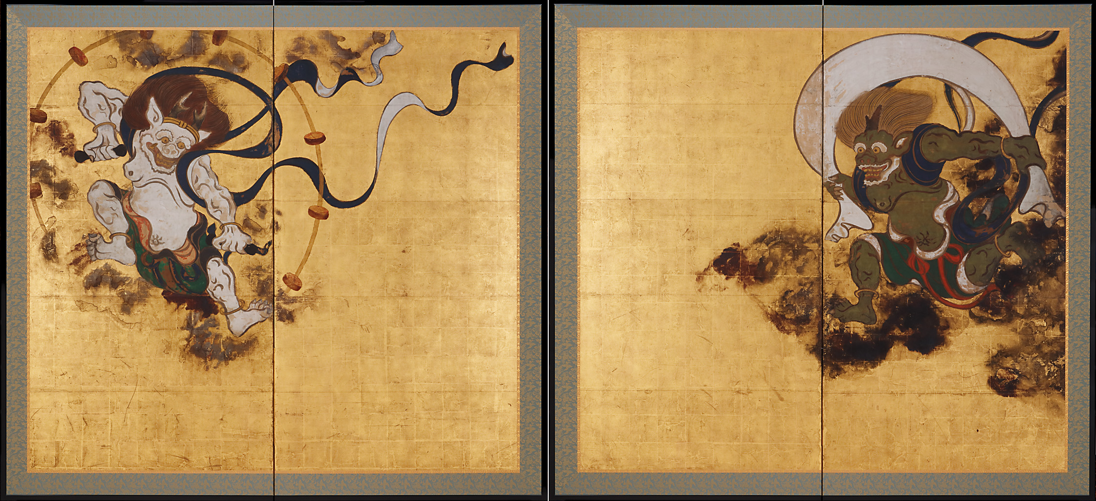 Wind God and Thunder God Screens: Why was it painted on a pair of