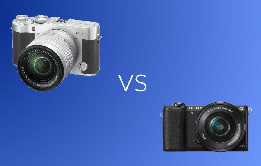Fujifilm X-A3 vs Sony A5100. Fujifilm and Sony are two camera