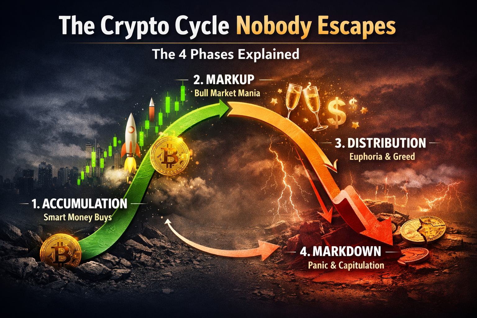 The Crypto Cycle Nobody Escapes: Learn the 4 Phases | by MintonFin |  Coinmonks | Jan, 2026 | Medium
