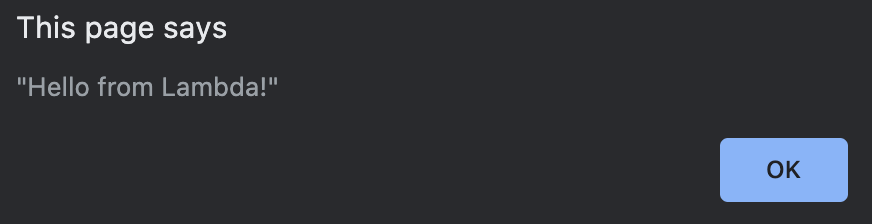 Returns Lambda Response Body (Screenshot by Author)