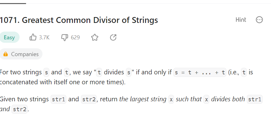 LeetCode 75- Greatest Common Divisor for Strings | by Kenn
