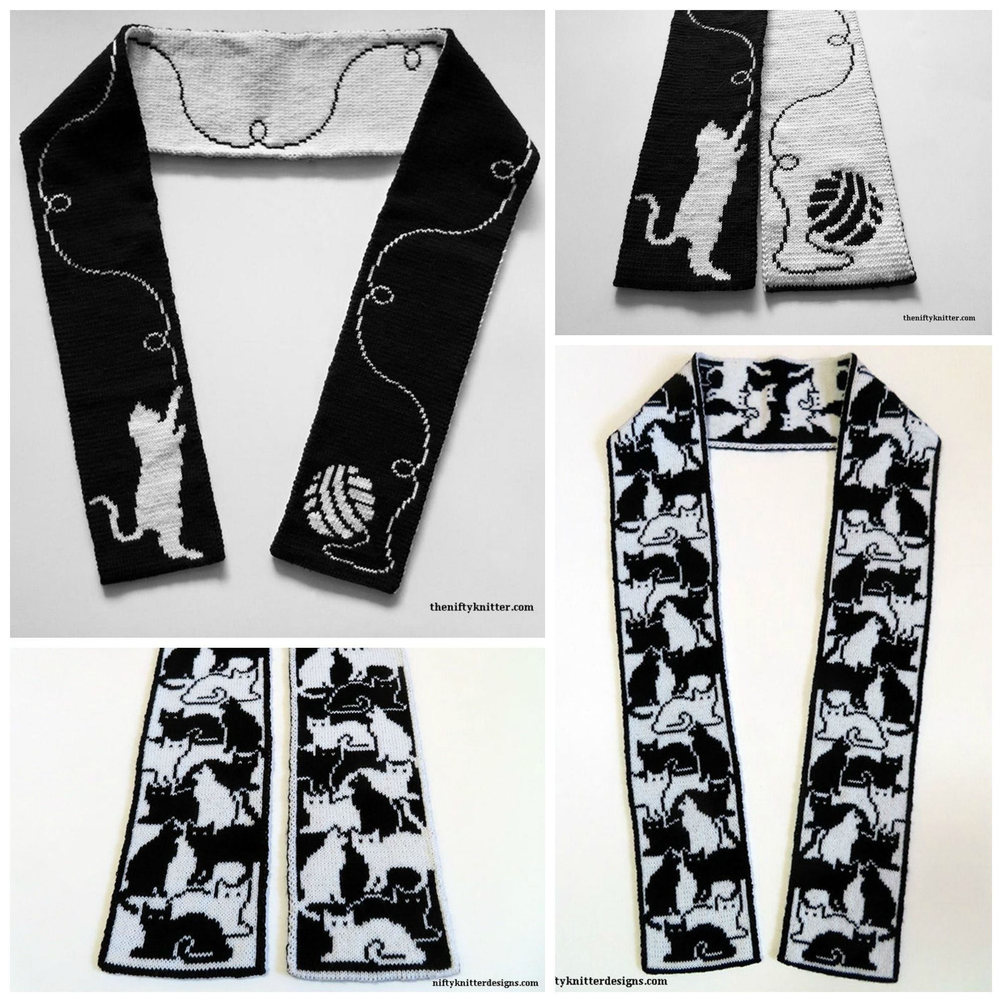 HERE ARE TWO DOUBLE-KNIT SCARF PATTERNS TO CAST ON TODAY! CAT