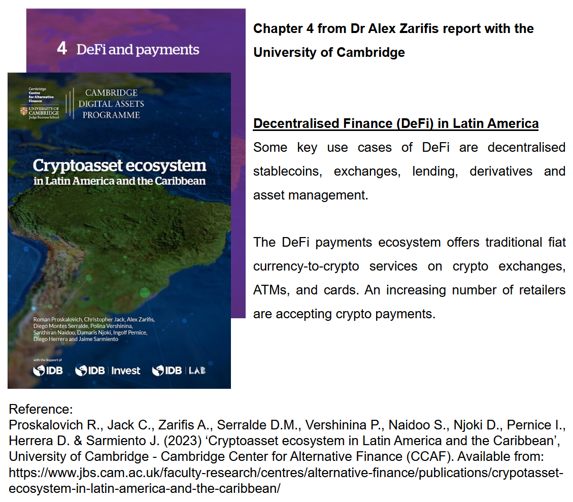 Decentralized Finance (DeFi) in Latin America: From my report with the  University of Cambridge | by Alex Zarifis | Medium