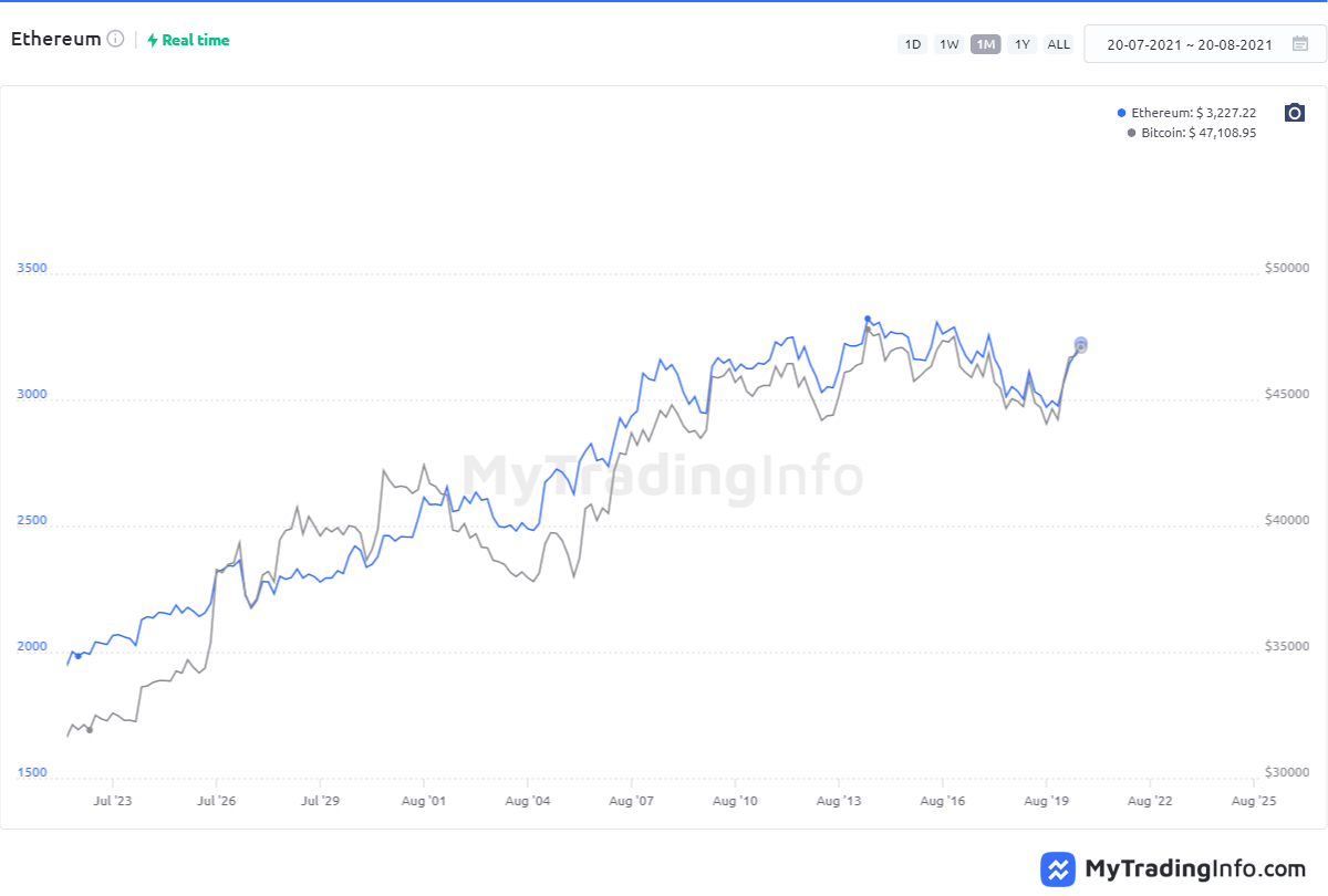 Will Ethereum beat Bitcoin and take the leading position in cryptocurrency  markets? | by MyTradingInfo | Medium