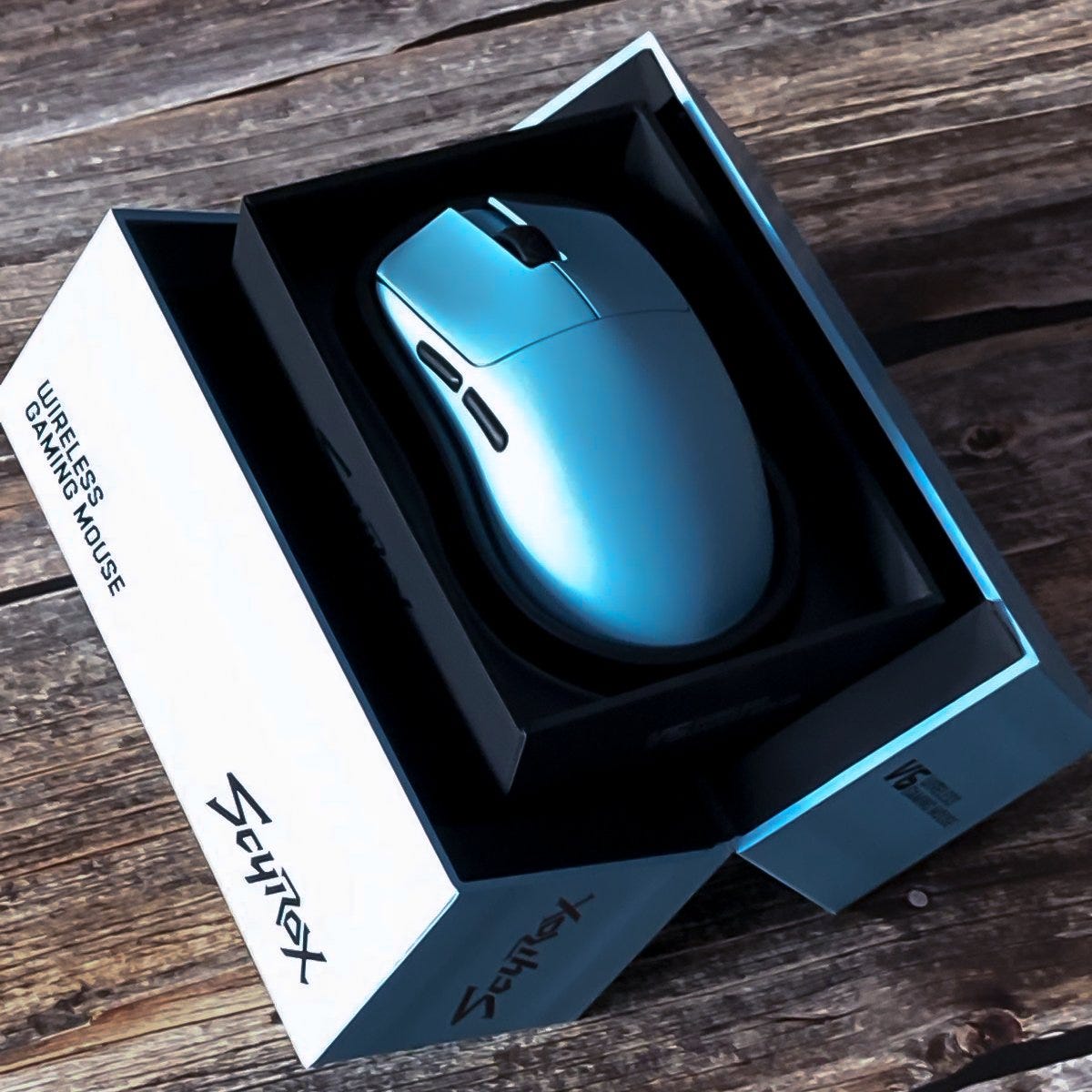 Scyrox v6 ブルー SCYROX V6 Blue ゲーミングマウス 8000hz 重量40g 左右対称