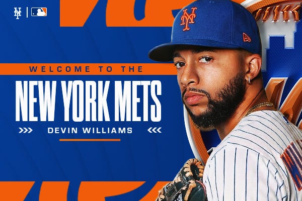 Mets様 METS SIGN ALL-STAR RHP DEVIN WILLIAMS | by New York Mets | Mets