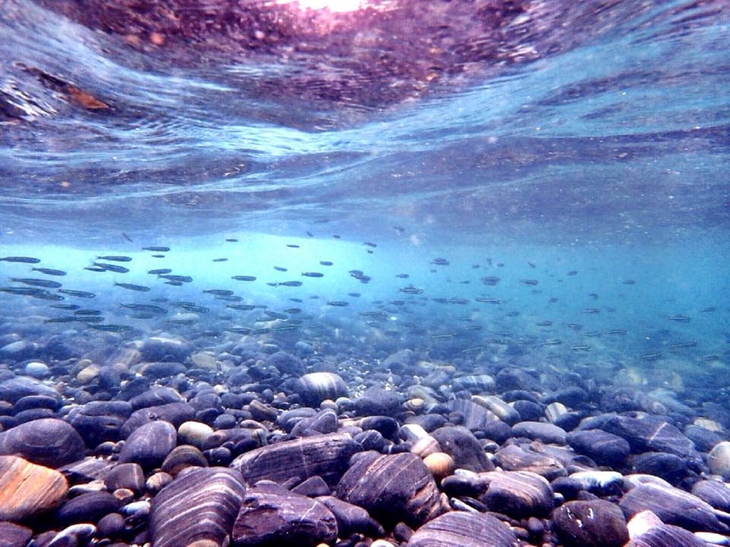 Just outside of Koh Lipe, Thailand, is a small, black-sanded beach, called  Ko Hin Ngam Black Stone Beach. This by itself makes it a spectacular place  to visit and see. But on, image size:1500x1125