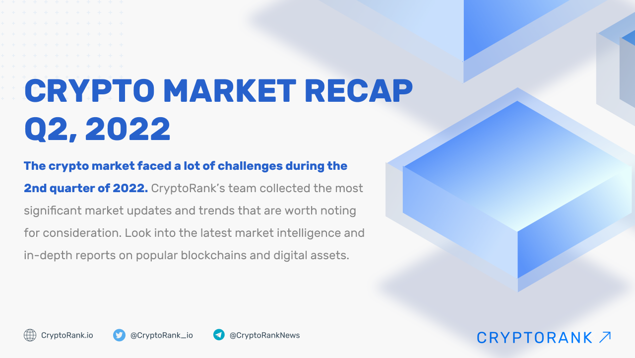 Crypto Market Recap Q2, 2022. The crypto market faced a lot of… | by  CryptoRank | Medium