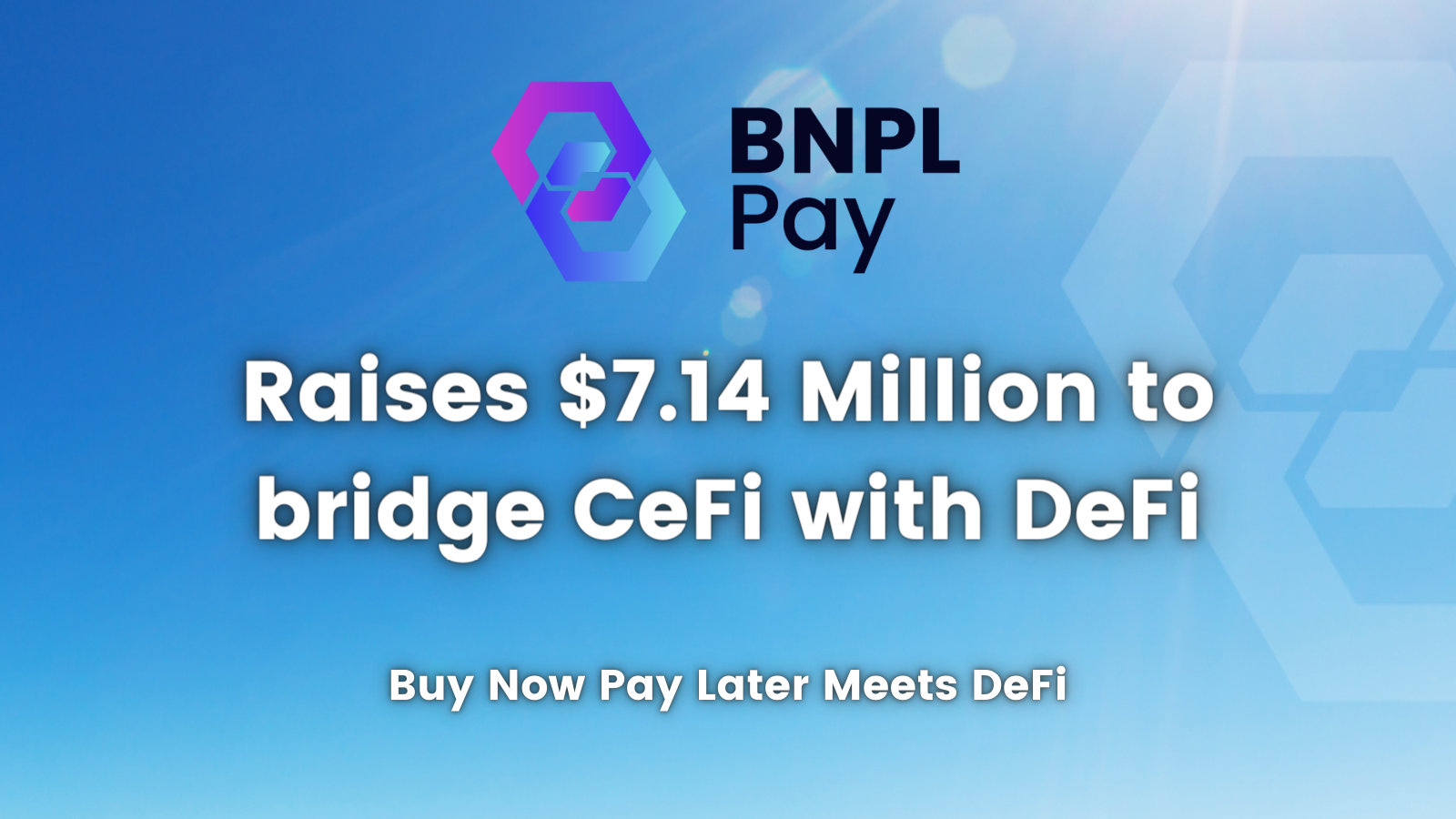 BNPL Pay Raises $7.14 Million to bridge CeFi with DeFi, starting with the Buy  Now Pay Later (BNPL) sector | by BNPL Pay Team | BNPL PAY | Medium