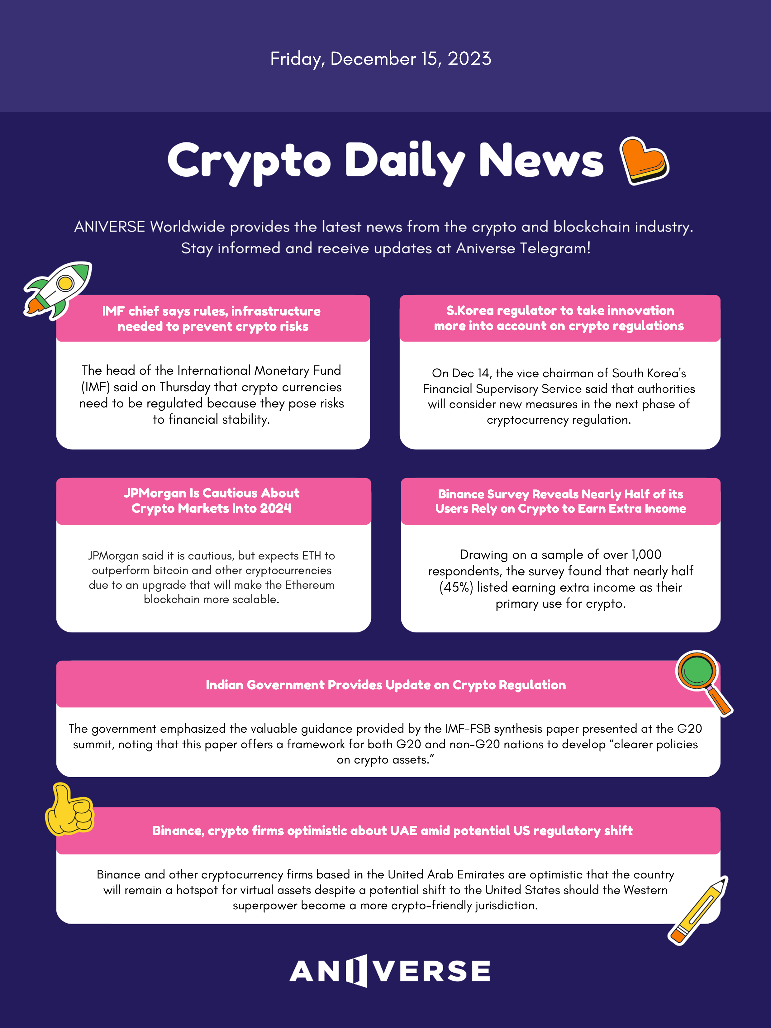 ANIVERSE Crypto Daily News_December 15, 2023 | by ANIVERSE | ANIVERSE |  Medium