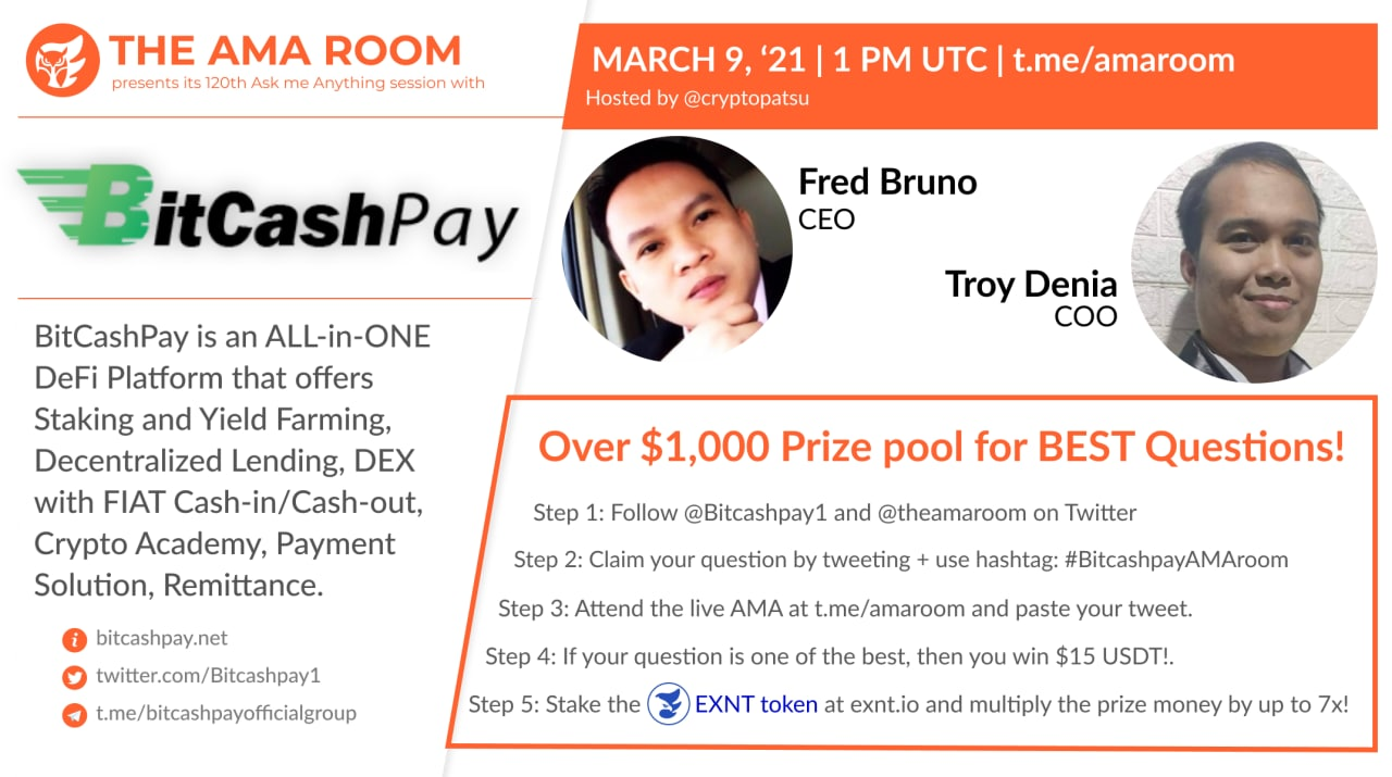 BitCashPay with Fred Bruno and Troy Denia | by Steven Jim | The AMA Room |  Medium