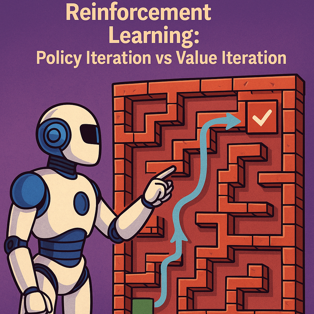 Policy Iteration vs Value Iteration: Solving a Maze with