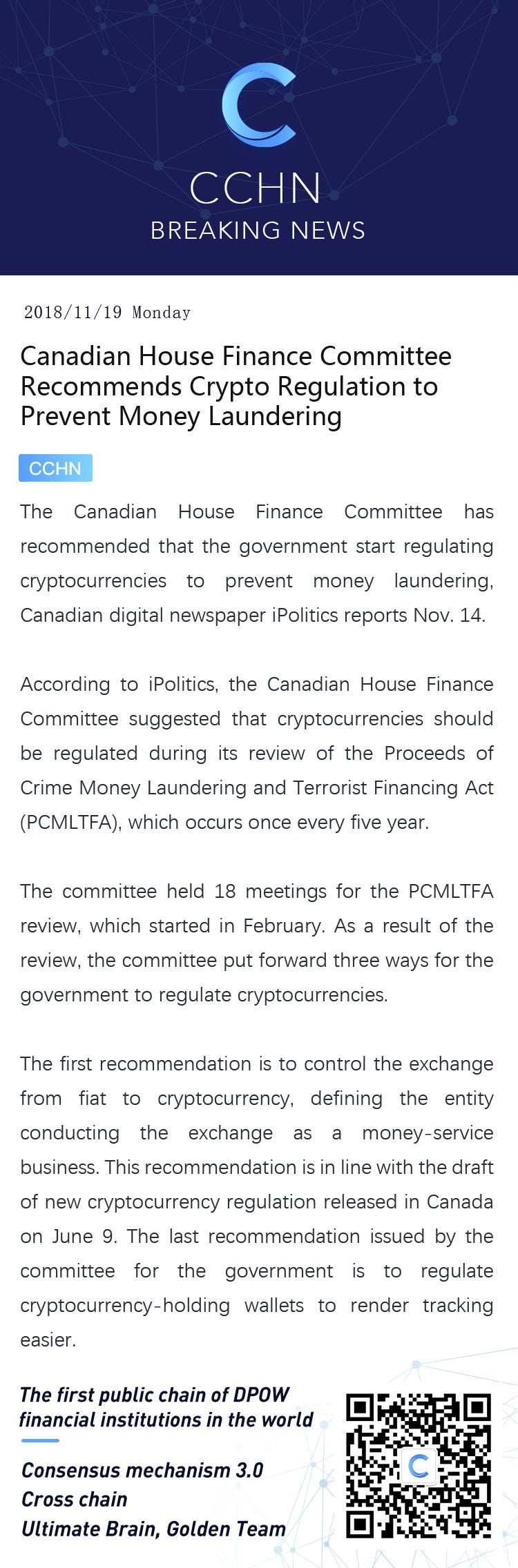 Canadian House Finance Committee Recommends Crypto Regulation to Prevent  Money Laundering | by CelesOS | Medium