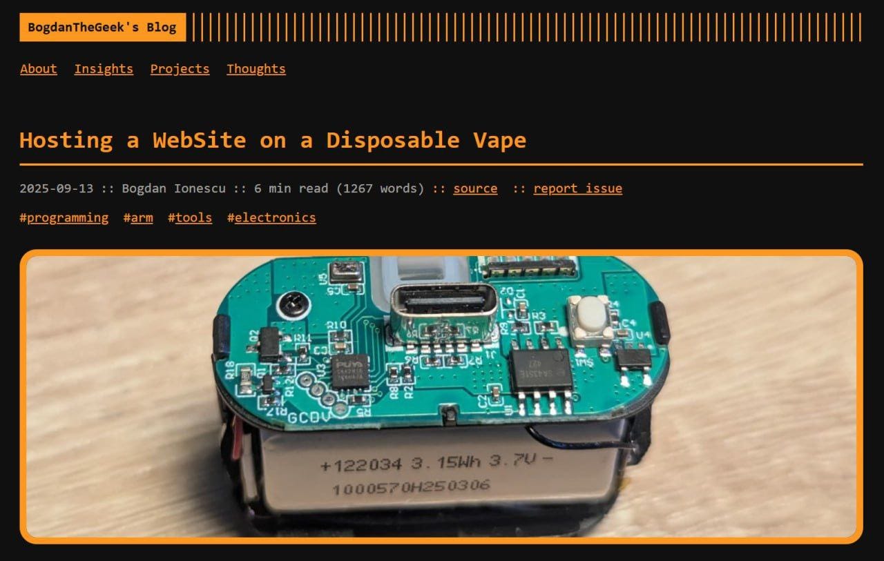 vap server Turning Trash into Treasure: Building a Web Server from a Disposable Vape |  by shiva shanker