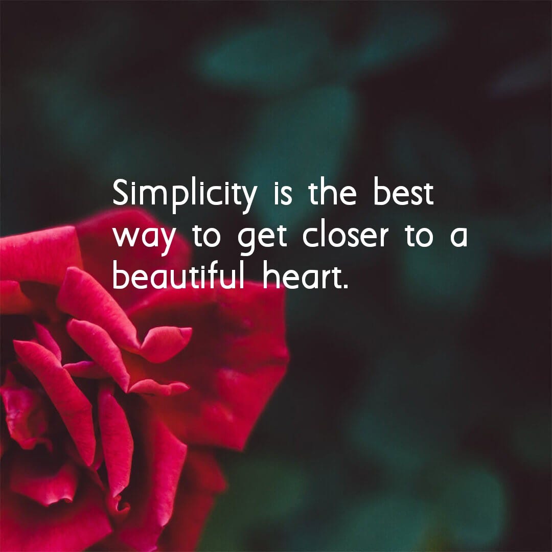 Simplicity And Love Quotes Thought For The Day... 