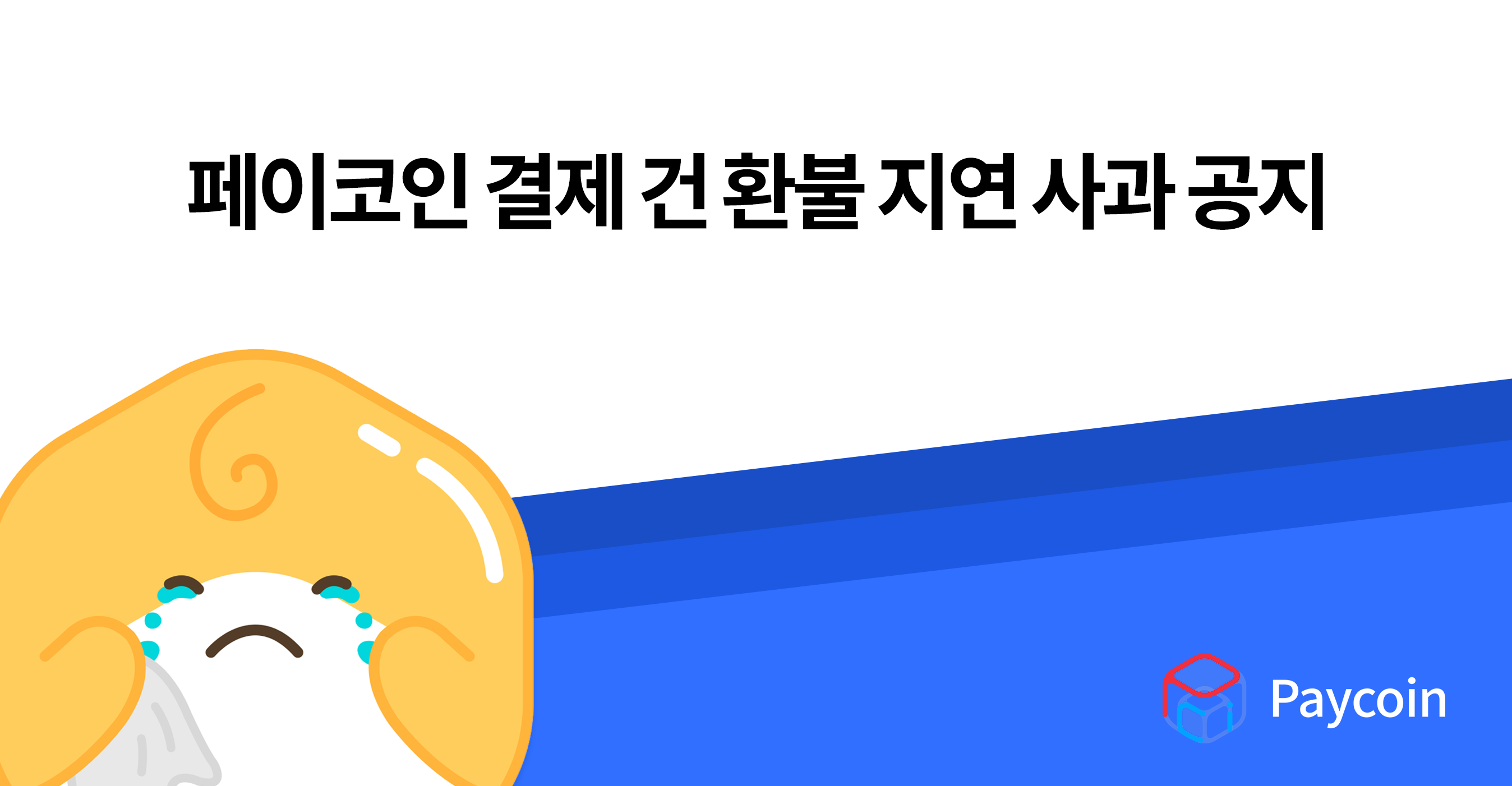 페이코인 결제 건 환불 지연 사과 공지 | by Paycoin (PCI) | Paycoin Blog | Medium