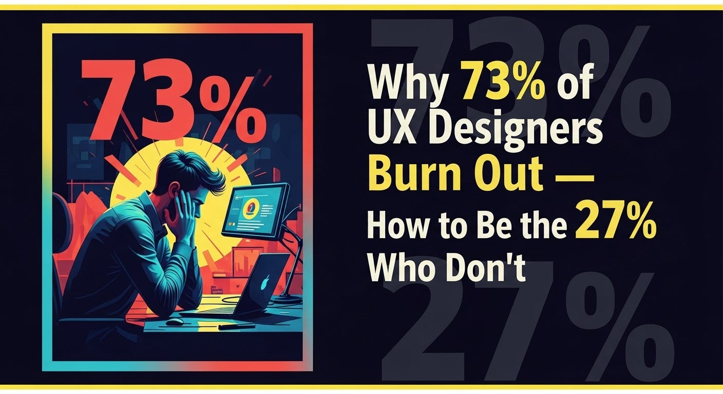Why 73% of UX designers burn out — and how to be the 27% who don't | by  Blueprintblog | UX World | Medium