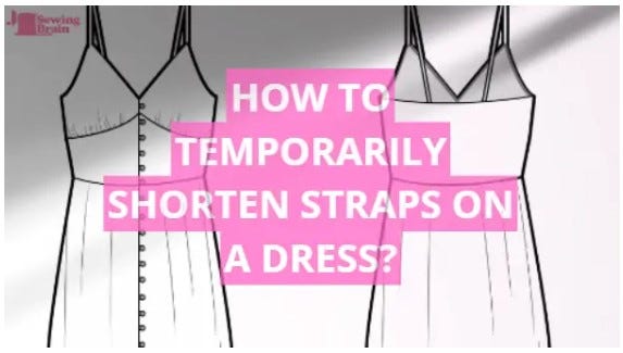 navy blue dress for baby girl How to Shorten Shoulder Straps on Dresses + Tops – Sewing Report