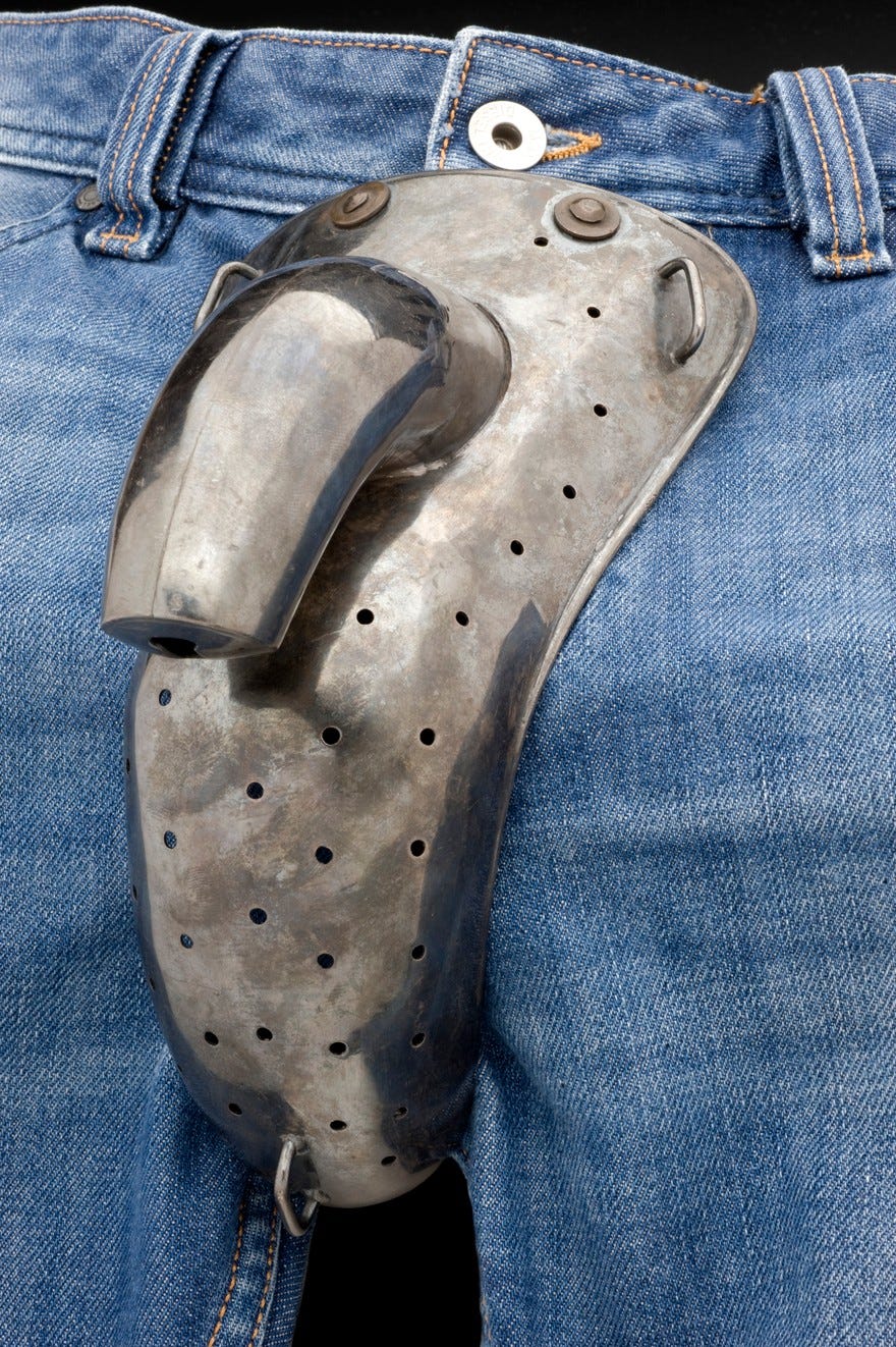 Lock Him Up!  The Scariest Male Anti-Masturbation Devices Ever Invented |  by Carlyn Beccia | The Grim Historian | Medium