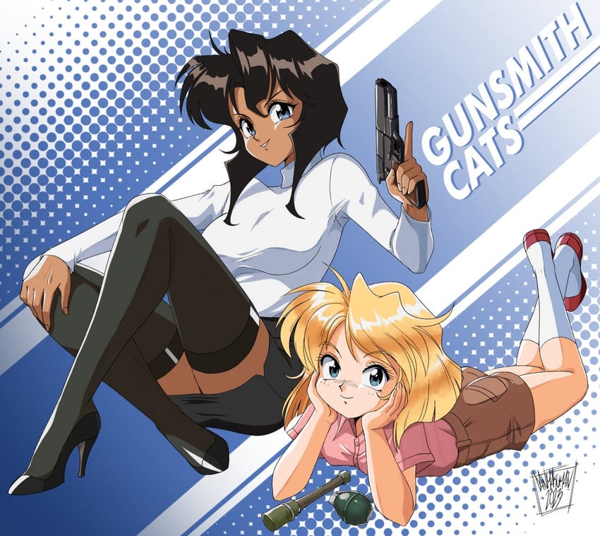 Gunsmith Cats & Riding Bean: A Manga-Anime That is Paneled Like a