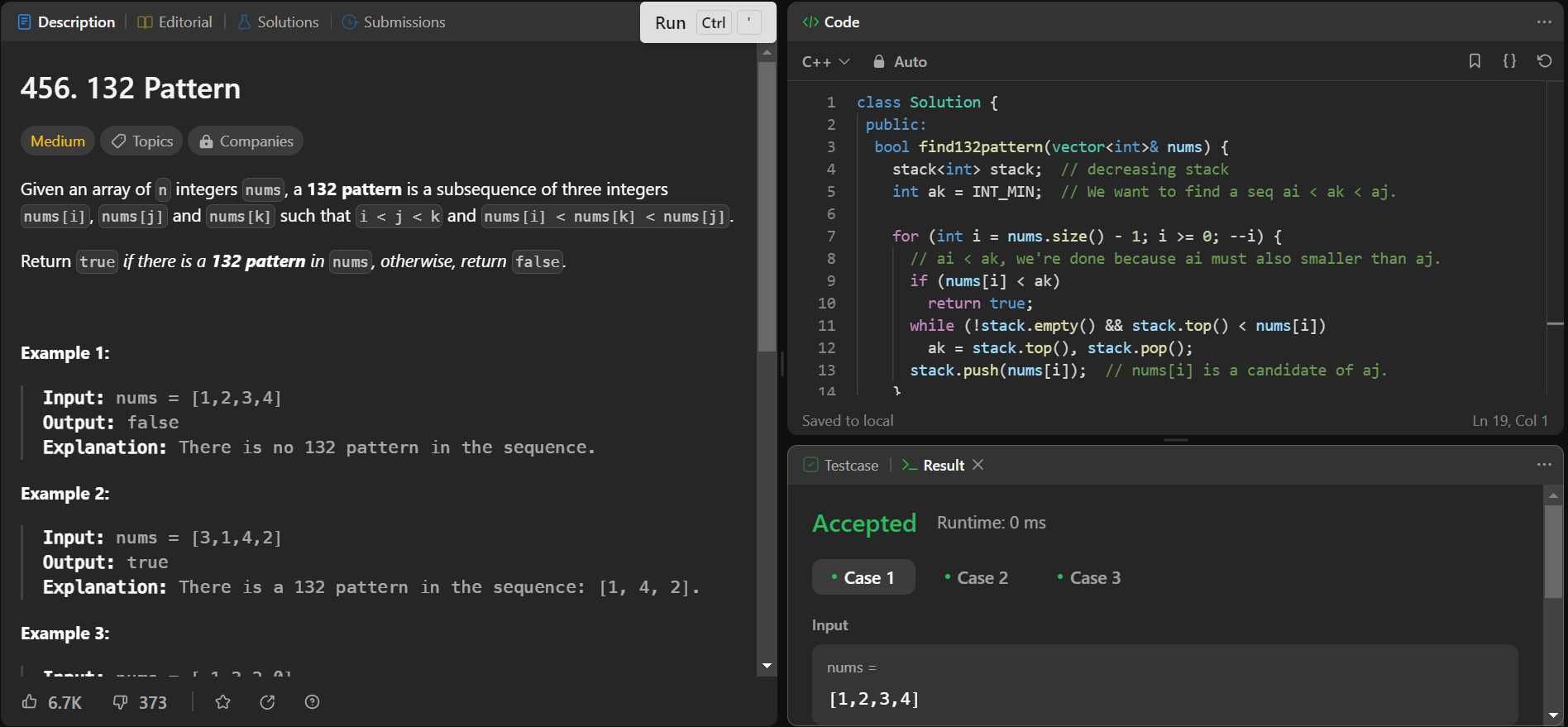 Leetcode 456. 132 Pattern. Given an array of n integers nums