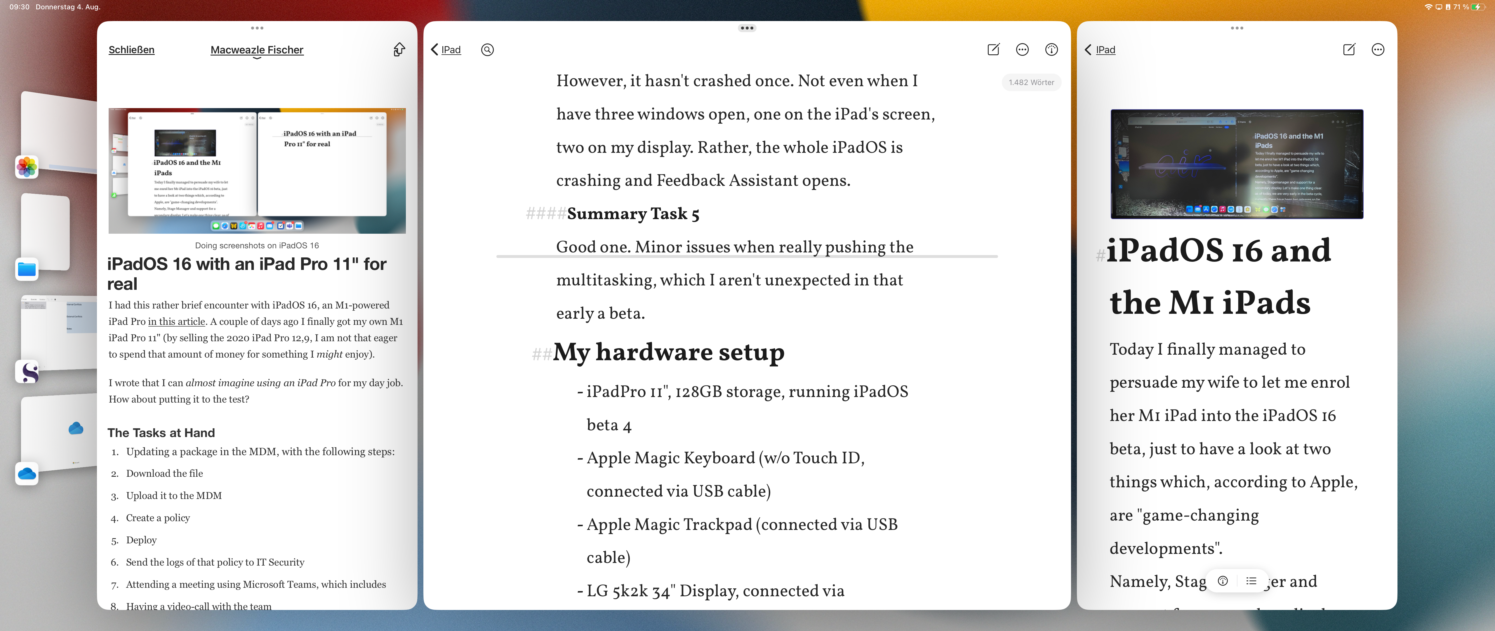 A Closer Look: iPadOS 16 Window Layout with Stage Manager | by