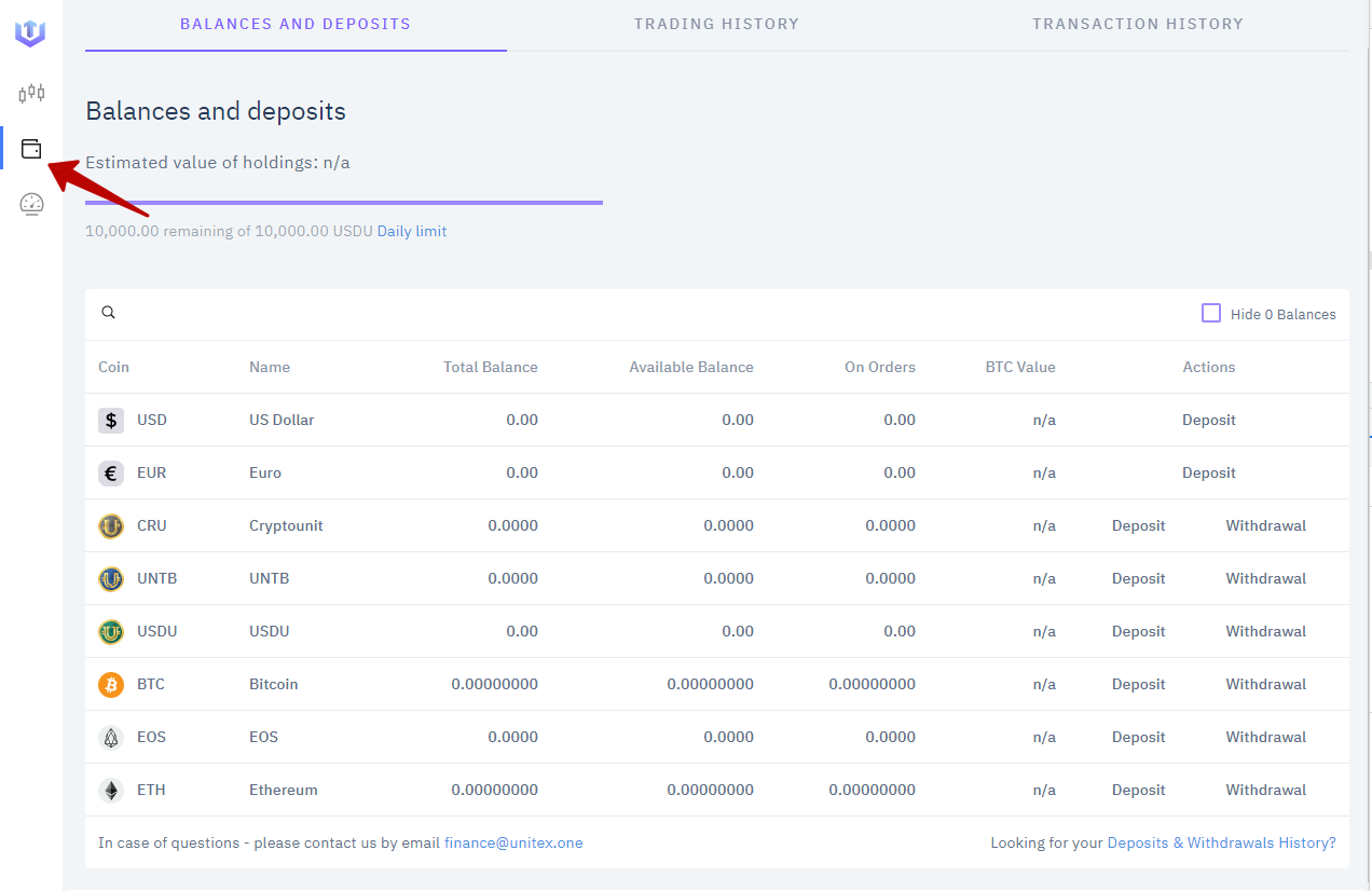UnitEx — Deposit and Withdrawal of balance | Medium