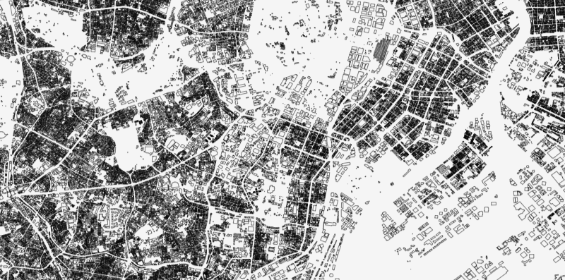 How to Get OpenStreetMap Building Data and Draw Them with P5.js