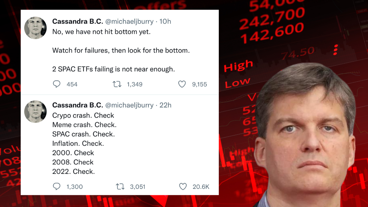 The Big Short” Michael Burry says: “No, we have not hit bottom yet.”Crypto  Crash, Market Crash, Market Doomer. | by Daniel Kao | Medium