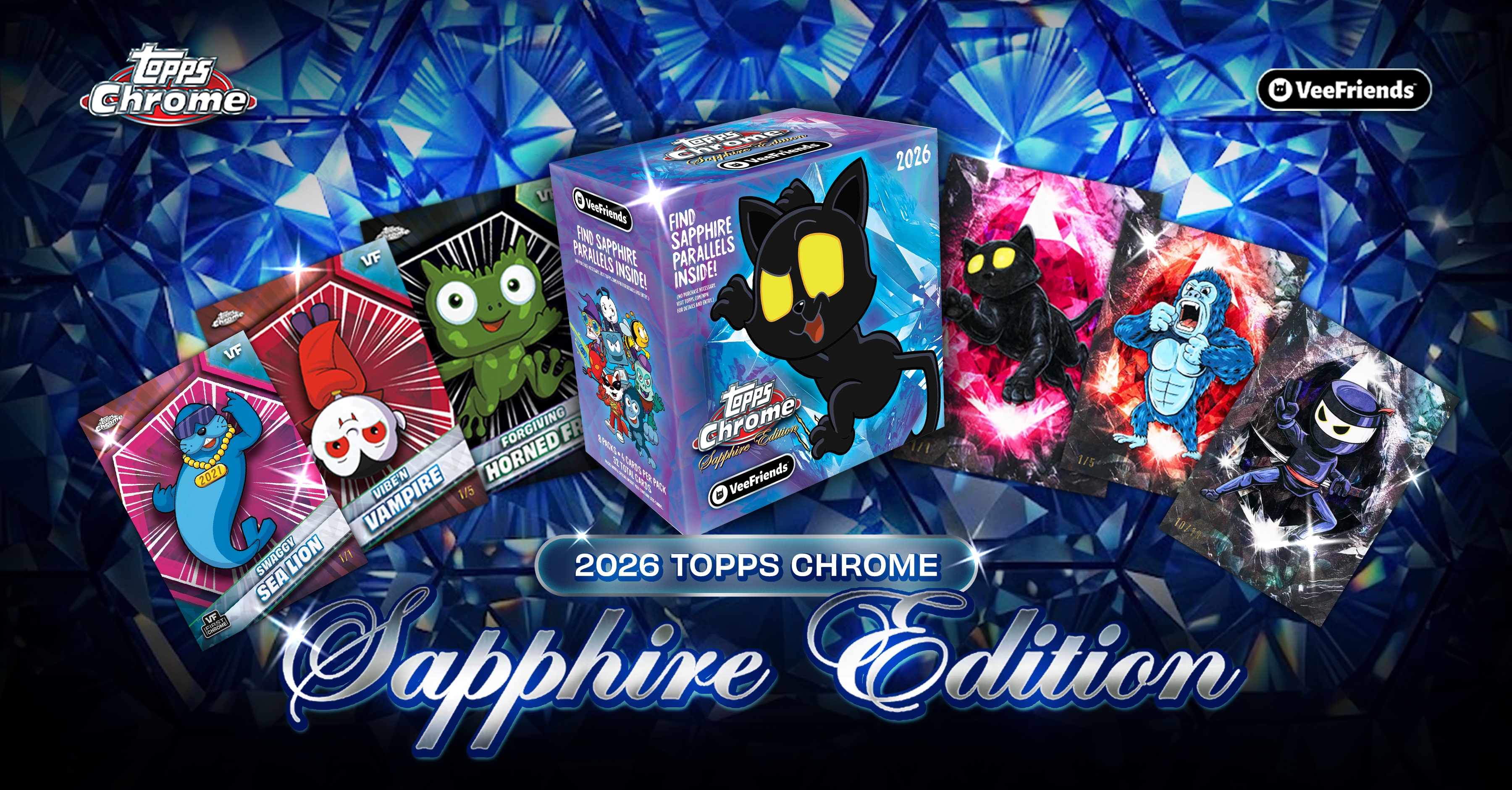 2026 Topps Chrome VeeFriends Sapphire Edition Drops On July 8th