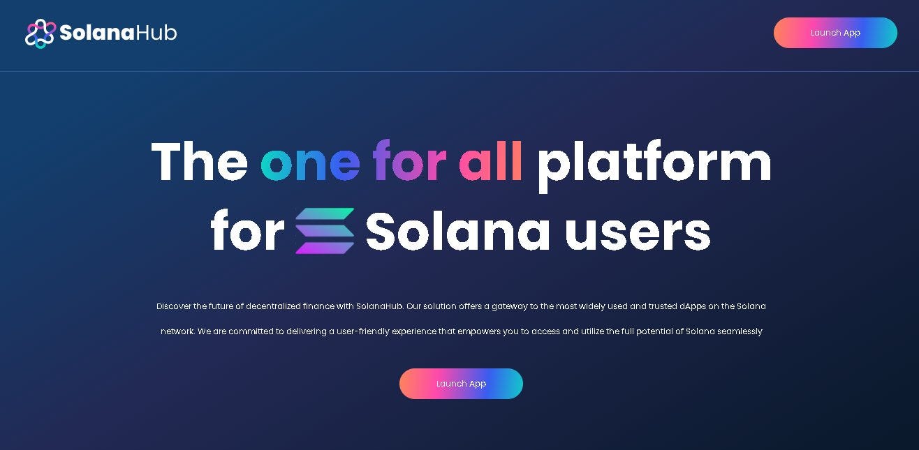 SolanaHub — The One For All Platform For Solana Users | by John Okoi |  Medium