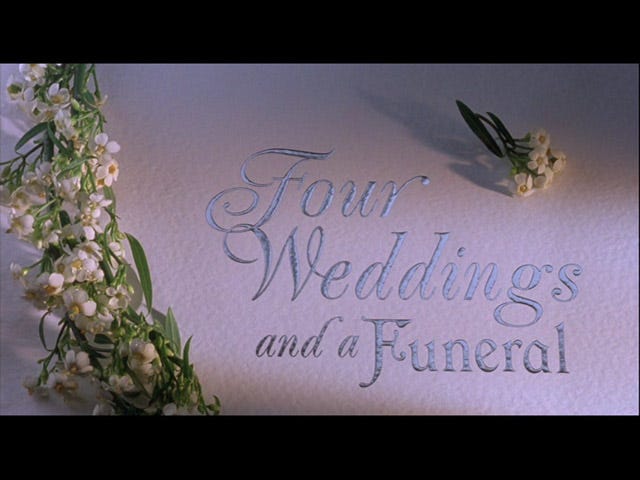 Four Weddings And A Funeral Poem