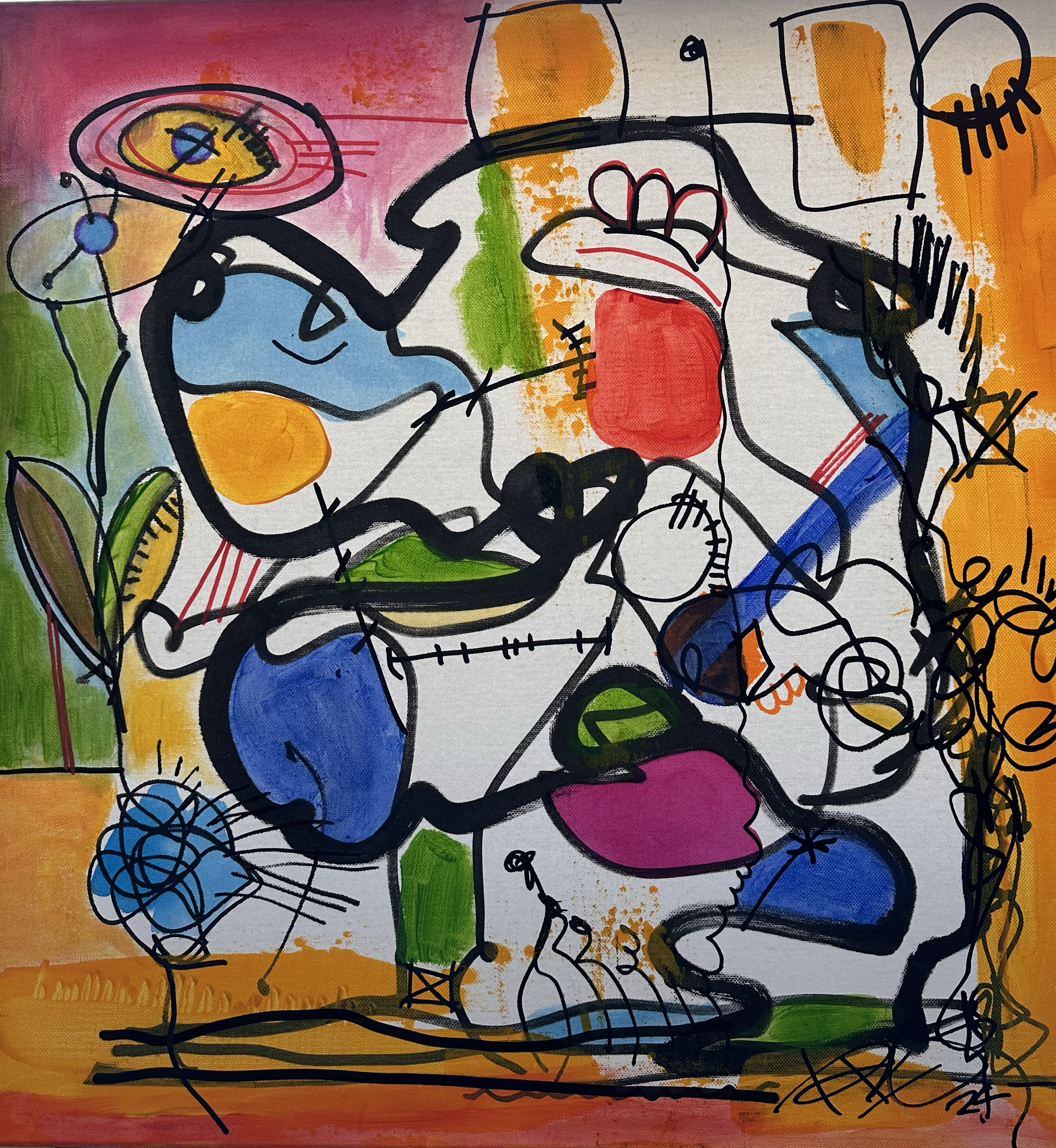 Chaotic Harmony Unveiled: A Fresh Contemporary Canvas Painting