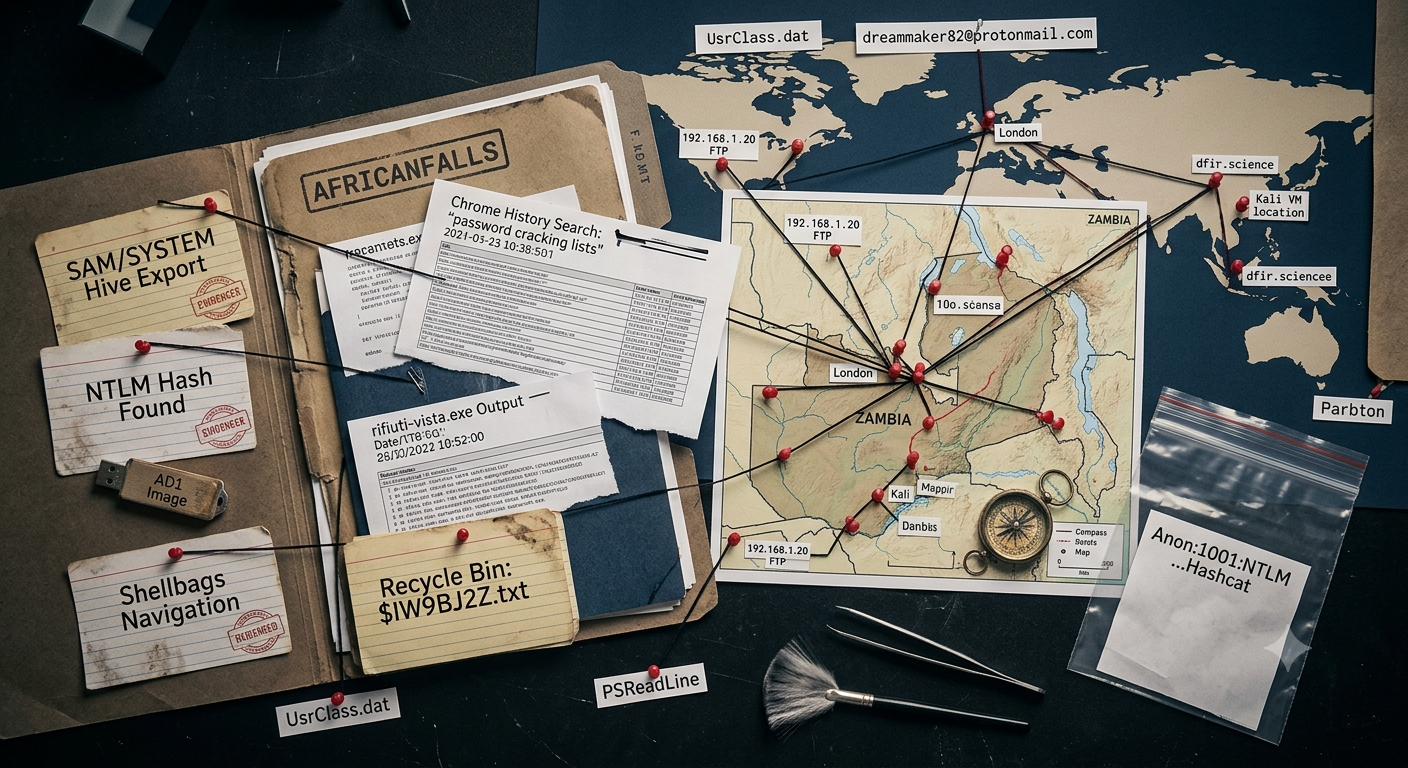 ●UNDA INVESTIGATION CyberDefenders — AfricanFalls Endpoint Forensics Lab | by JBXSec