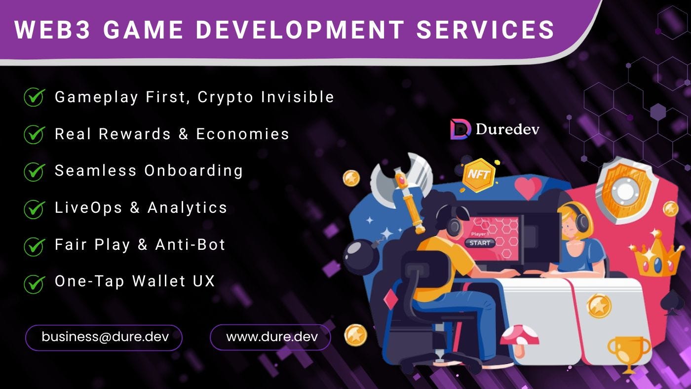 🎮 Web3 Game Development Services — Seamless Onboarding, Wallet UX, LiveOps  | by Duredev | Coinmonks | Medium