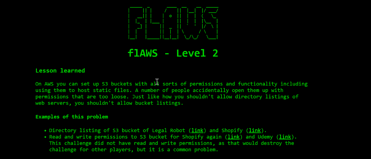 flaws.cloud walkthrough | AWS Penetration testing — Level -2