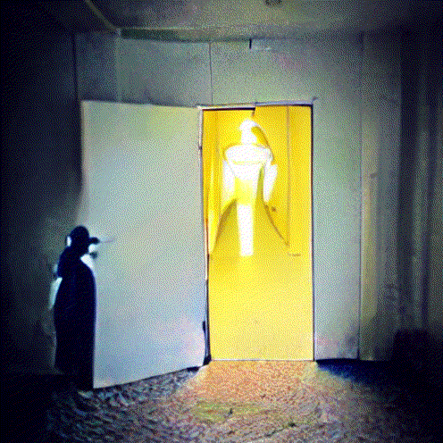 Somebody in the Liminal Space. My work, exhibited in Gallery
