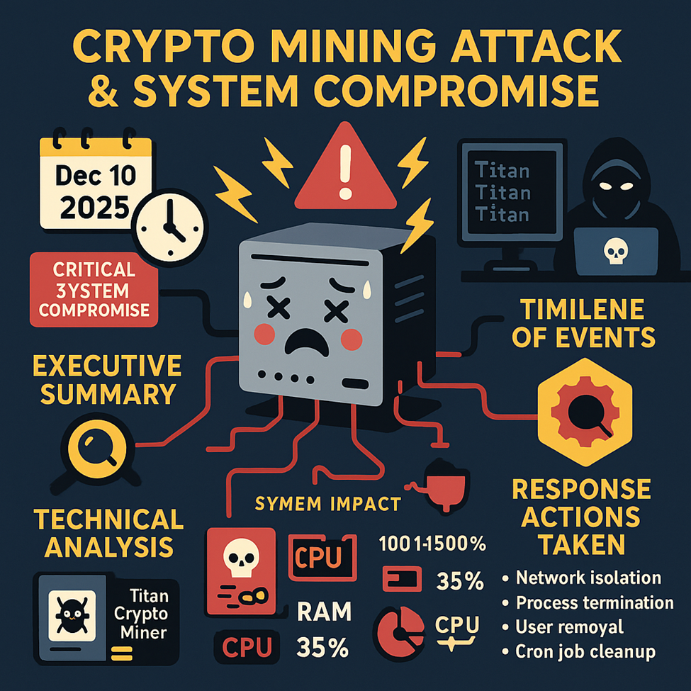 CRYPTO MINING ATTACK & SYSTEM COMPROMISE | by Brainkets | Dec, 2025 | Medium
