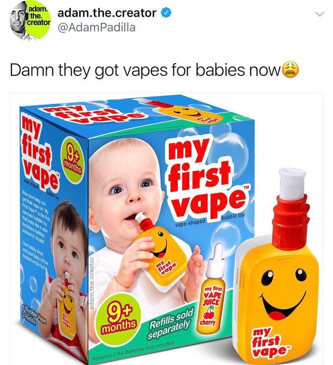 Fake news: Children's Toy My First Vape | by Cayden Adkins | Medium