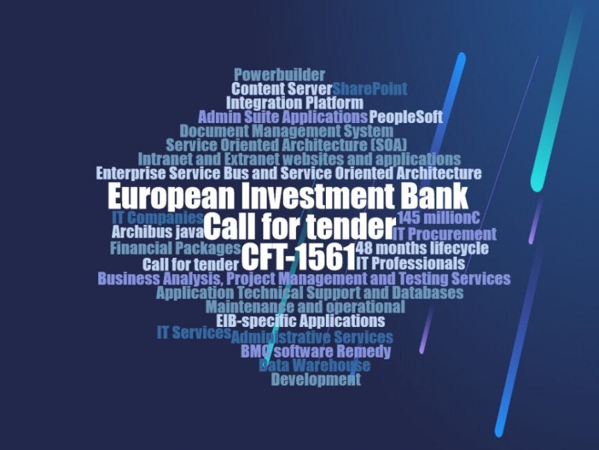 CFT-1561: European Investment Bank call for tenders  Sprint CV | by Sprint  CV - Enterprise CV Manager | Medium