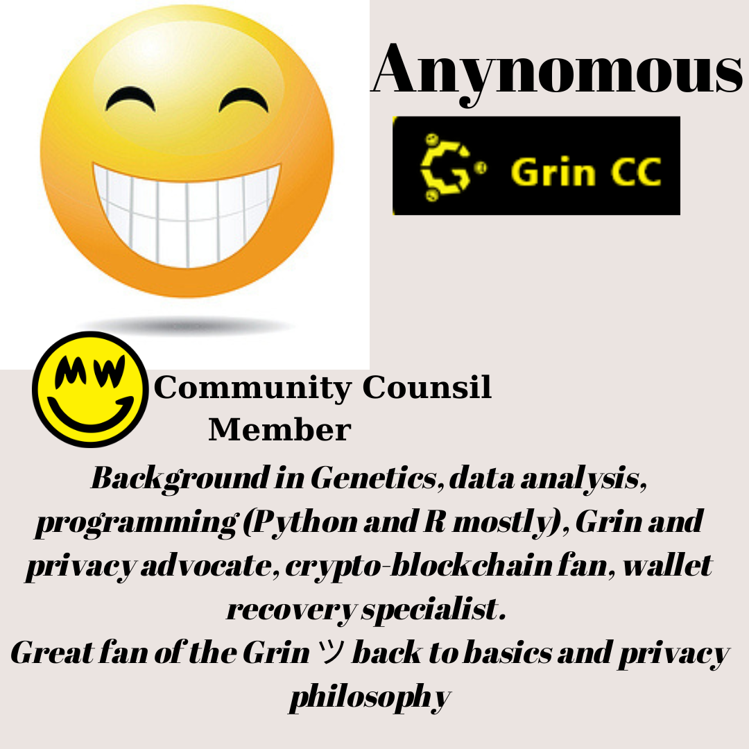 GRIN MimbleWimble ツ AMA with GrinCC member Anynomous | by Grin POST | Medium