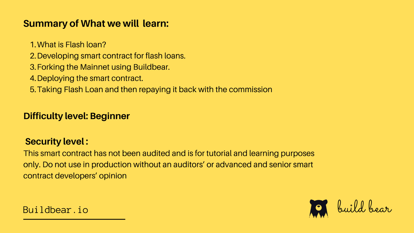 Learn how to execute flash loan | Aave v3 | 15mins | Simulate on Mainnet |  BuildBear Labs