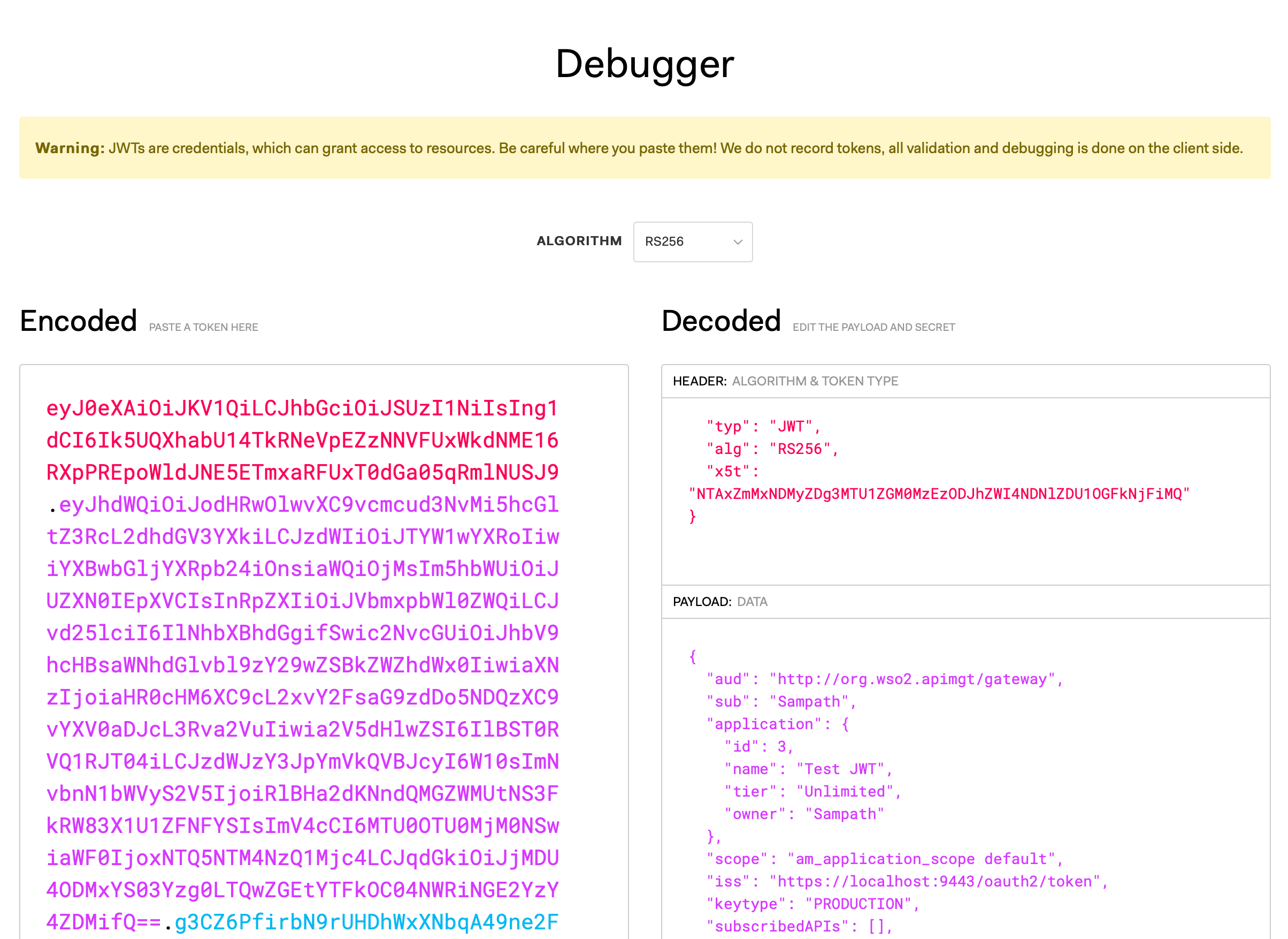 How to utilize 3rd party libraries like nimbus-jose and jwt.io to