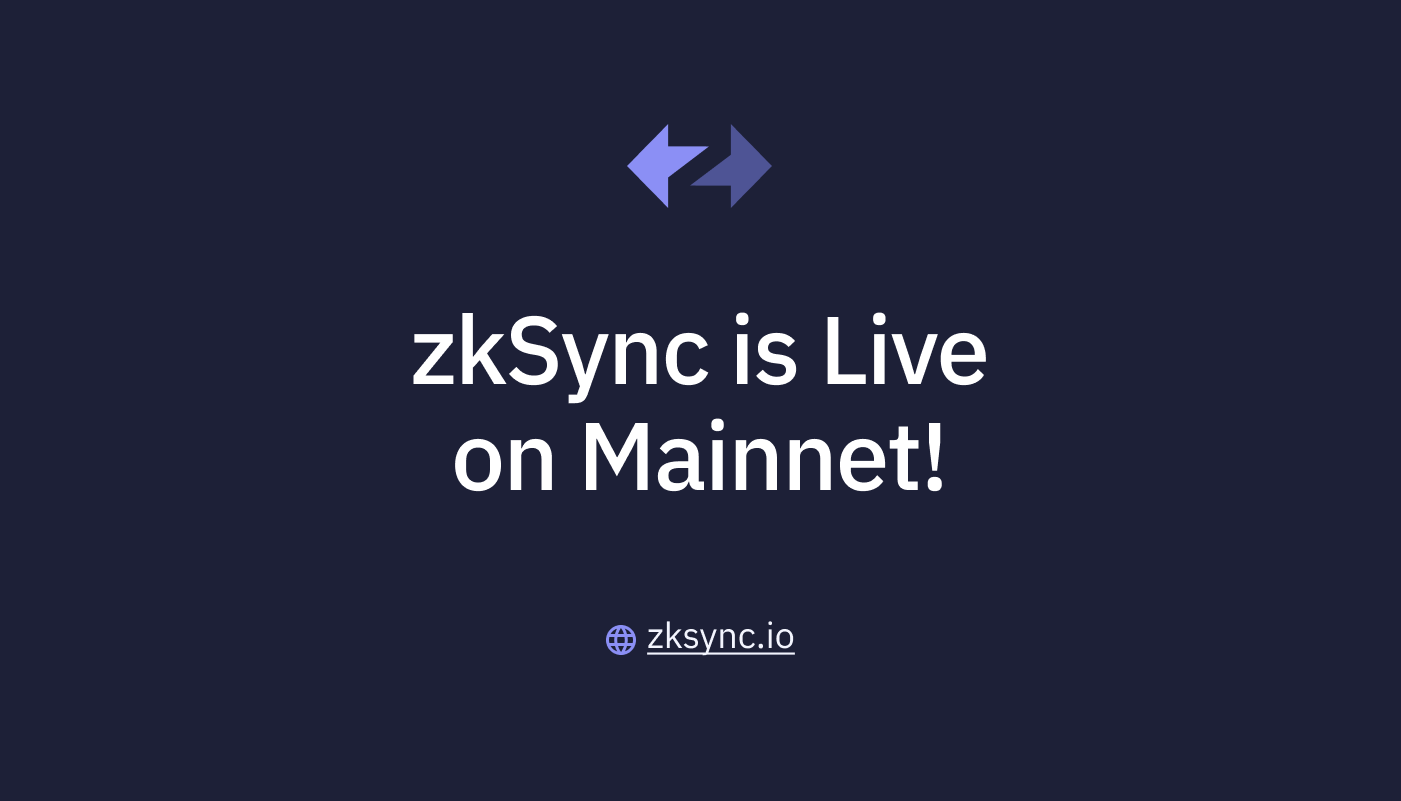 zkSync is Live! Bringing Trustless, Scalable Payments to Ethereum | by Alex  Gluchowski | Matter Labs
