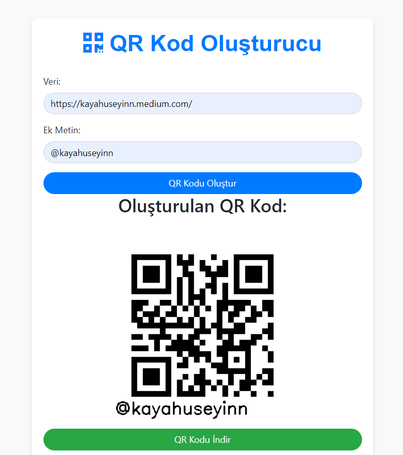 Kendi QR Kodlarnz Yaratn. Flask ve Python Kullanarak Kendi QR | by  Hseyin Kaya | Medium
