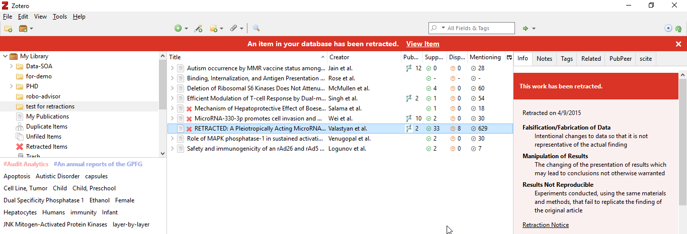 Checking for retractions & other quality checks on your manuscript before  journal submissions  some free tools scite, Zotero, Pubpeer, Scholarcy,  libkey and more | by Aaron Tay | Academic librarians and