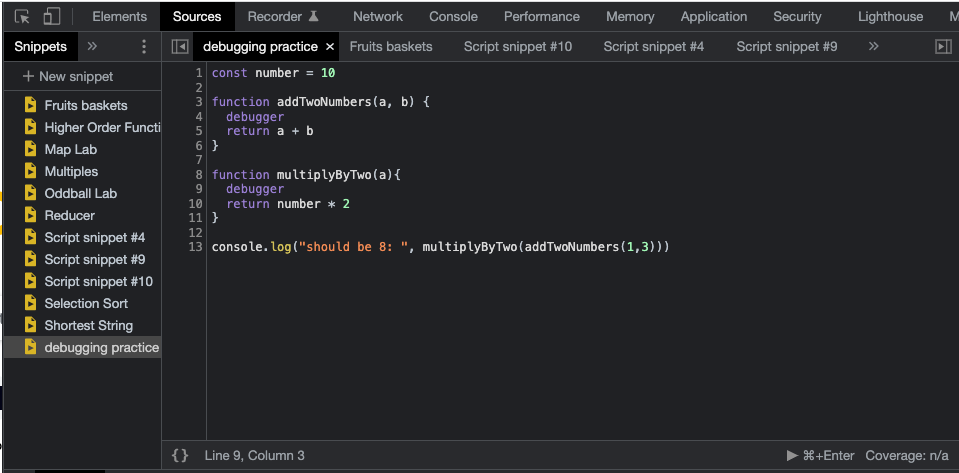 Debugging JavaScript using Snippets in Chrome Developer Tools | by