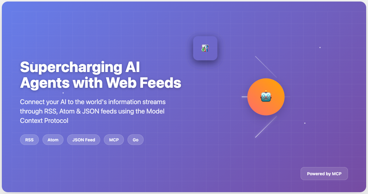 Supercharging AI Agents with RSS, Atom & JSON Feeds: A Developer's Guide to feed-mcp | by Richard Wooding | Medium